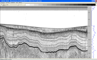 Wideband chirp sub-bottom profile
              revealing sediment structures at a sub-decimeter level