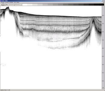 A very high resolution pinger
                sub-bottom profile portraying sediment layer structures