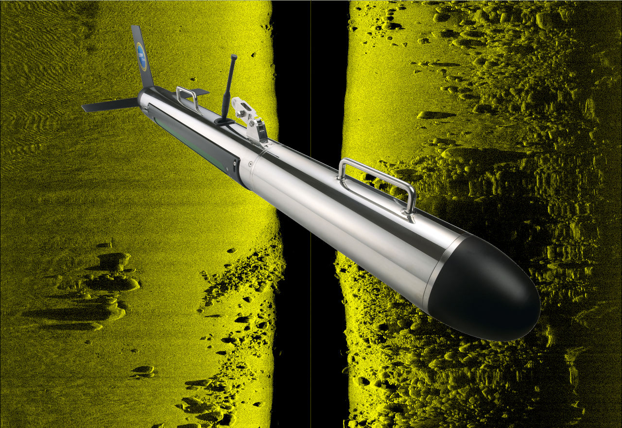 Side scan sonar towfish for search and rescue, harbour mapping, EEZ surveys, hydrographic surveys and marine habitat mapping